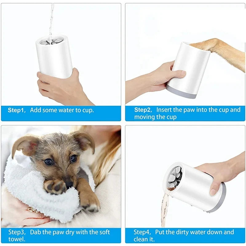 For Pet Dog Paw Care Set Silicone Brush Quickly Muddy Feet Cleaning Wash Portable Dog Paw Cleaner Cup Dog Products-A021